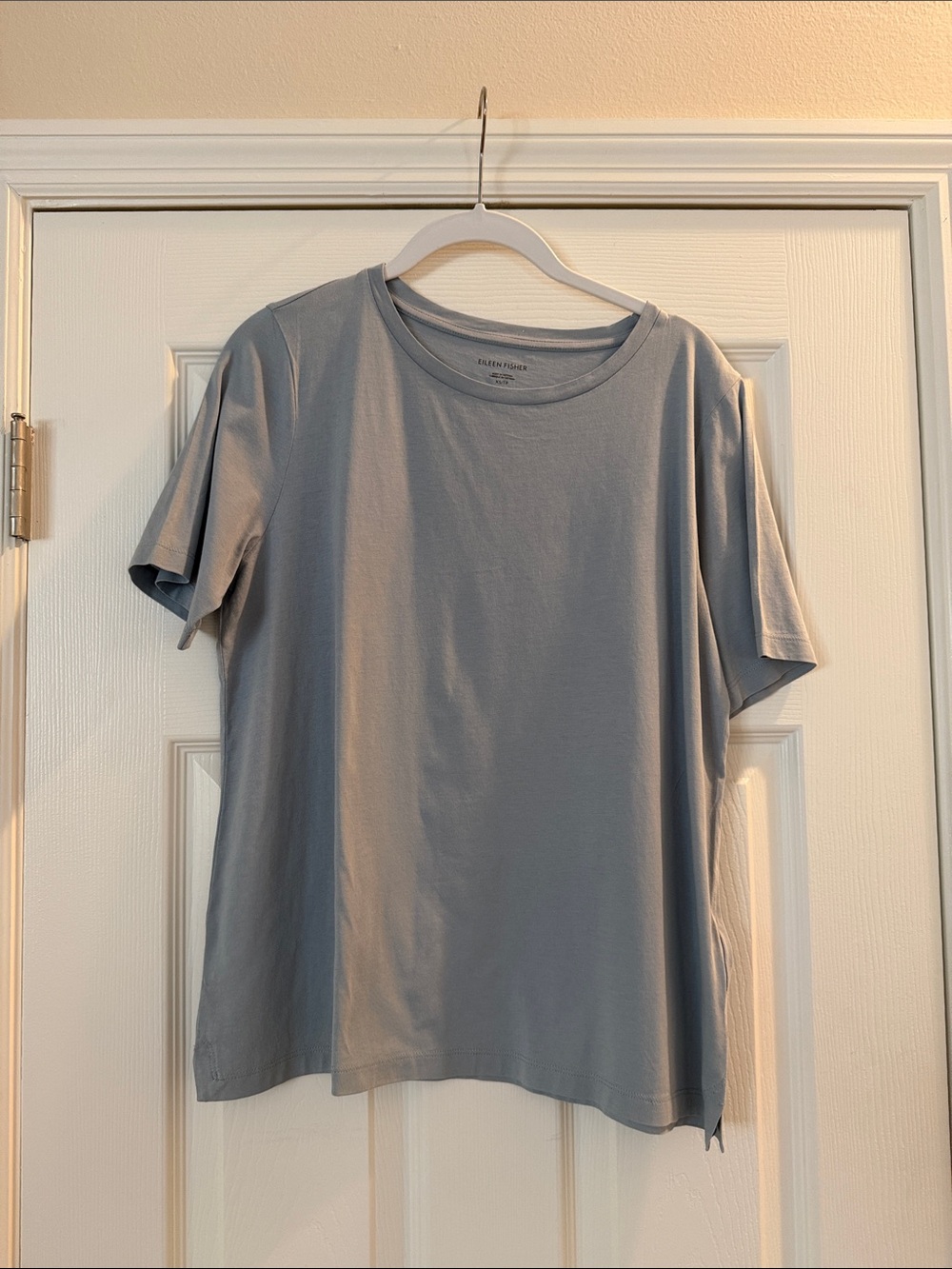 Eileen Fisher Crew Neck T-Shirt in Cornflower Blue - Sz XS